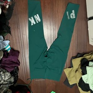 Pink Kelly green leggings